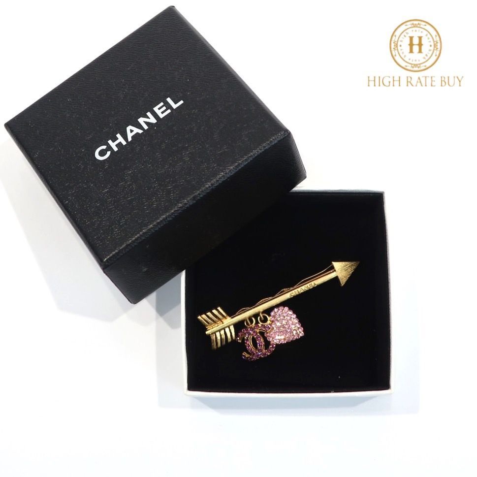 極美品】CHANEL シャネル ハート＆アロー ココマーク ヘアピン