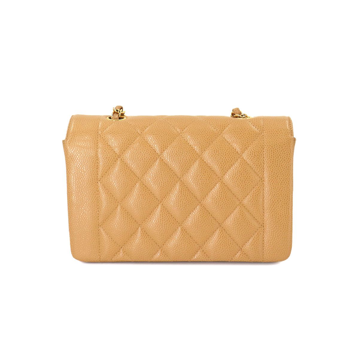 新品同様 シャネル CHANEL ダイアナ マトラッセ 22 チェーン ショルダー バッグ キャビアスキン ベージュ A01164 ゴールド 金具 VLP 90253047 CHANEL - 新品同様 シャネル CHANEL ダイアナ マトラッセ 22 チェーン