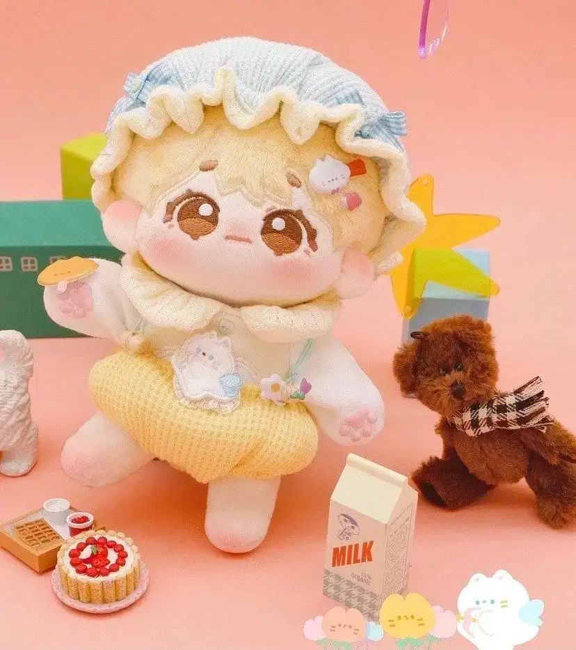 無属性 物性 怒った表情 黄色 ベビー服 猫 クラゲ 20cm 綿人形 クローゼット