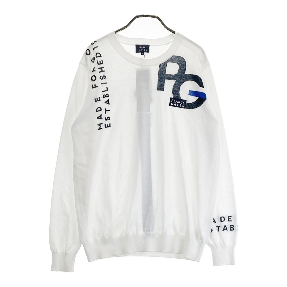 サイズ 5 PEARLY GATES パーリーゲイツ 053-2170201 ニット セーター ホワイト系 240101531348 ゴルフウェア メンズ ストスト