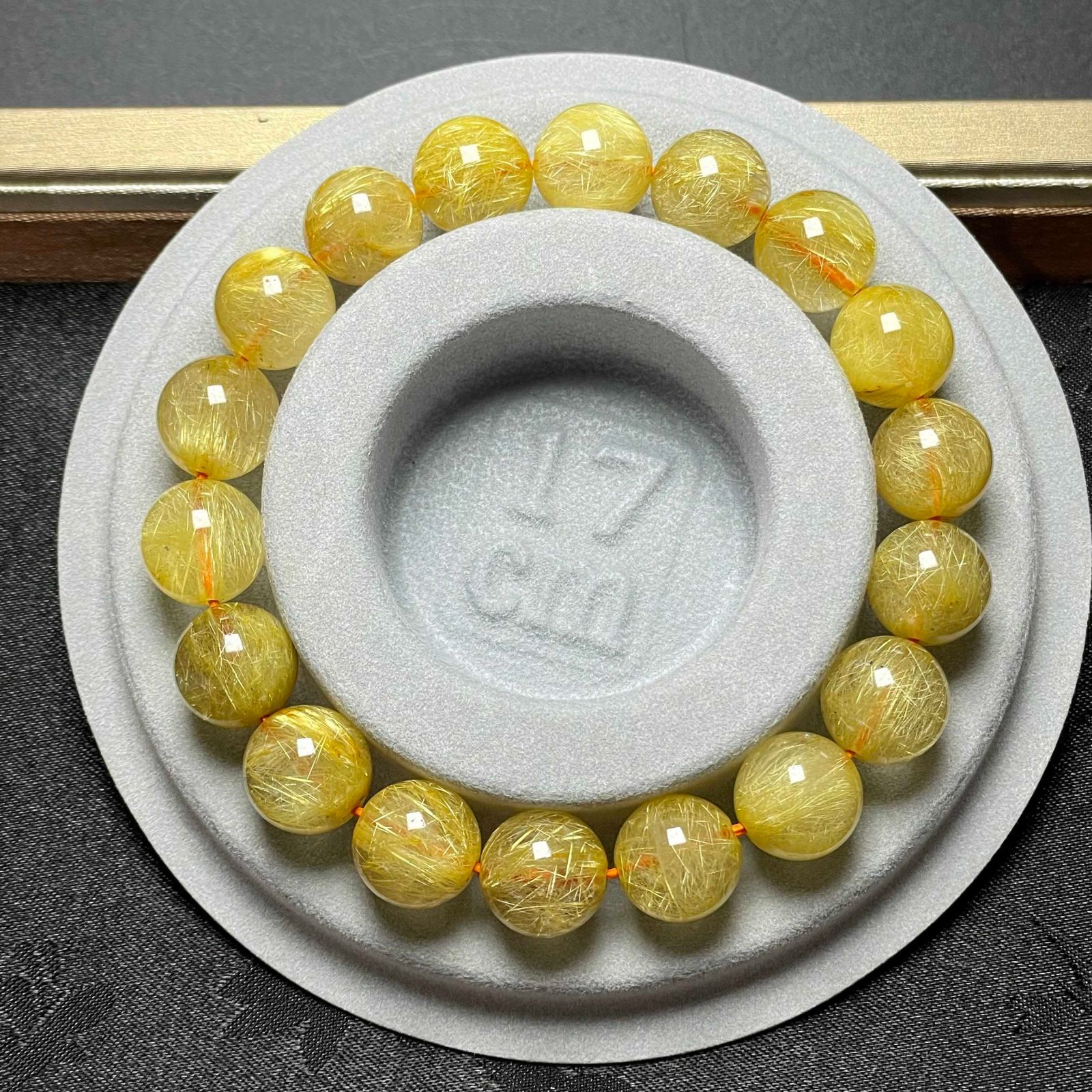 10%OFF 上級 EU製☆極!極満針ルチルクォーツ☆ブレスレット