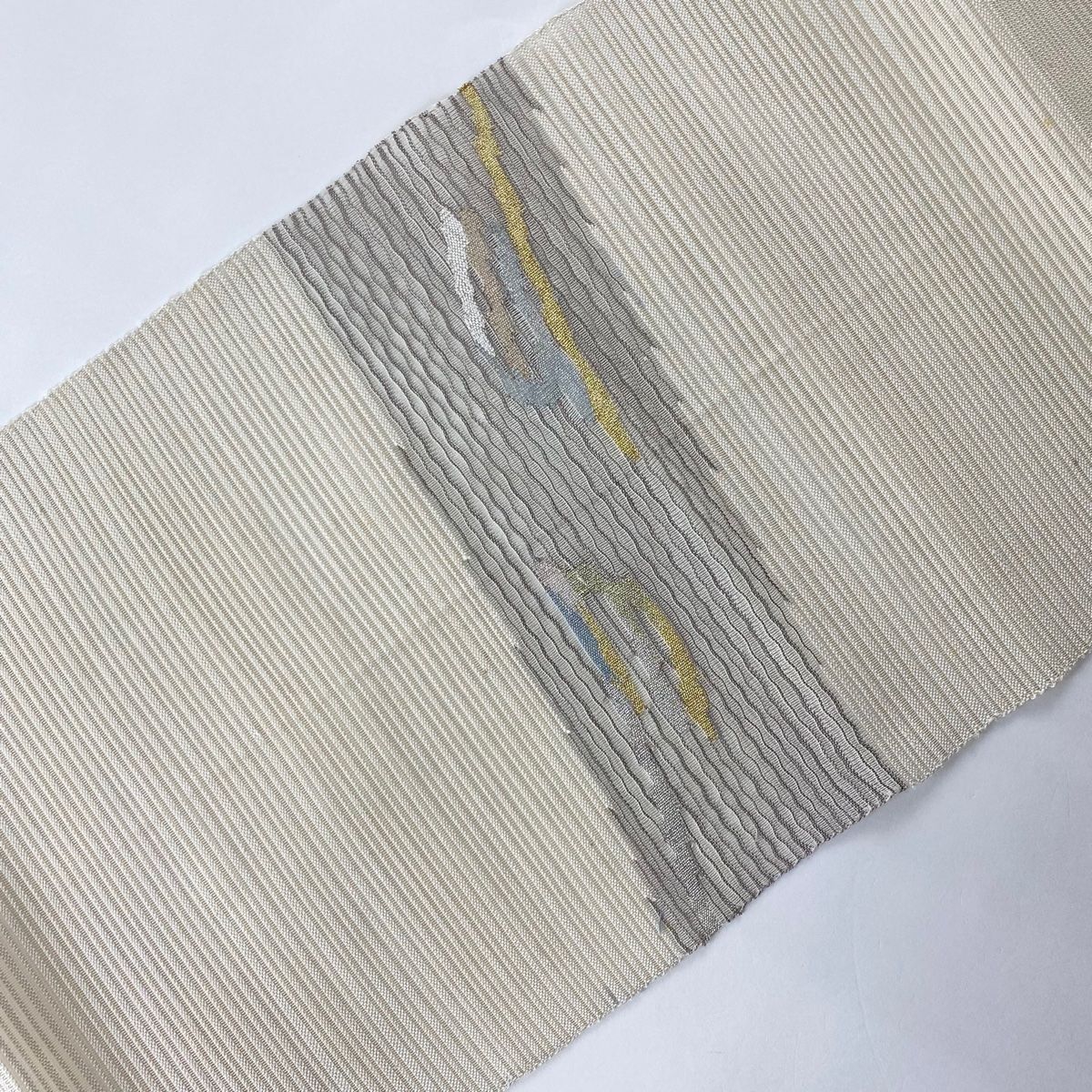 名古屋帯 秀品 夏帯 絽 八寸名古屋帯 松葉仕立て 霞 金銀糸
