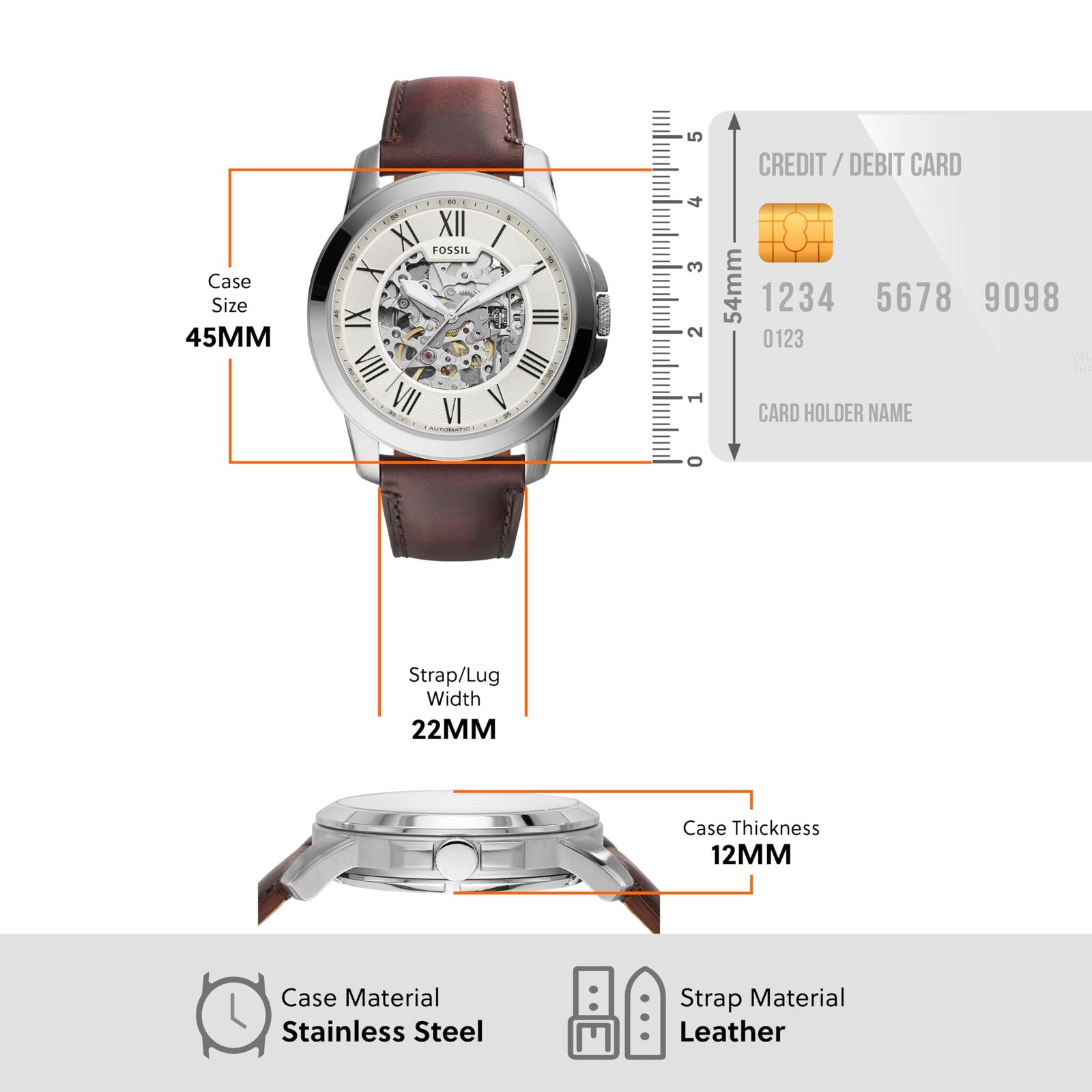 アイテム別 フォッシル 腕時計 GRANT ME3099 正規輸入品 有用な