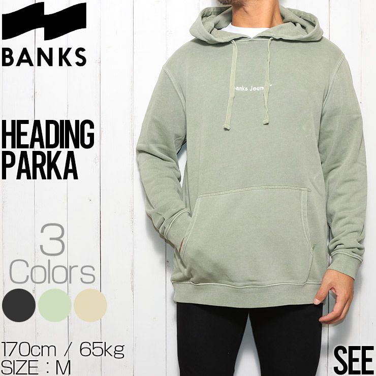 【送料無料】BANKS バンクス HEADING PARKA プルオーバーパーカー フーディ WSMU0017