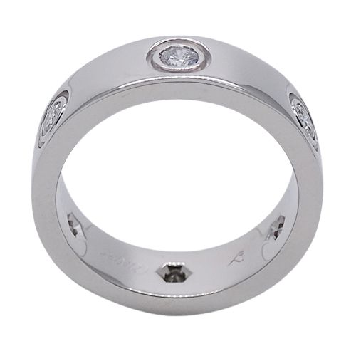 カルティエ Cartier リング レディース ブランド 指輪 750WG 8P フル 