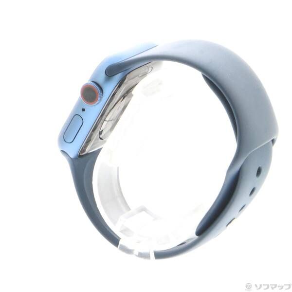 〔 品〕 Apple Watch Series 7 GPS Cellular 41mm ブルーアルミニウムケース アビスブルースポーツバンド 352