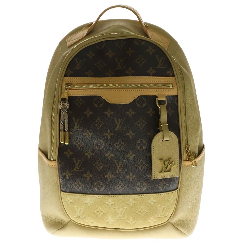 LOUIS VUITTON ルイヴィトン 25SS モノグラム アウトドア バックパック リュック レザー ブラウン ベージュ M12624