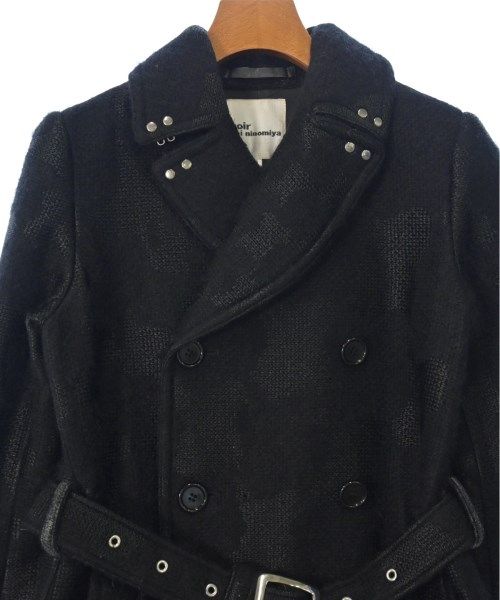 noir kei ninomiya トレンチコート 黒(総柄) 2019324G0051 noir kei ninomiya トレンチコート レディース 【古着】【中古