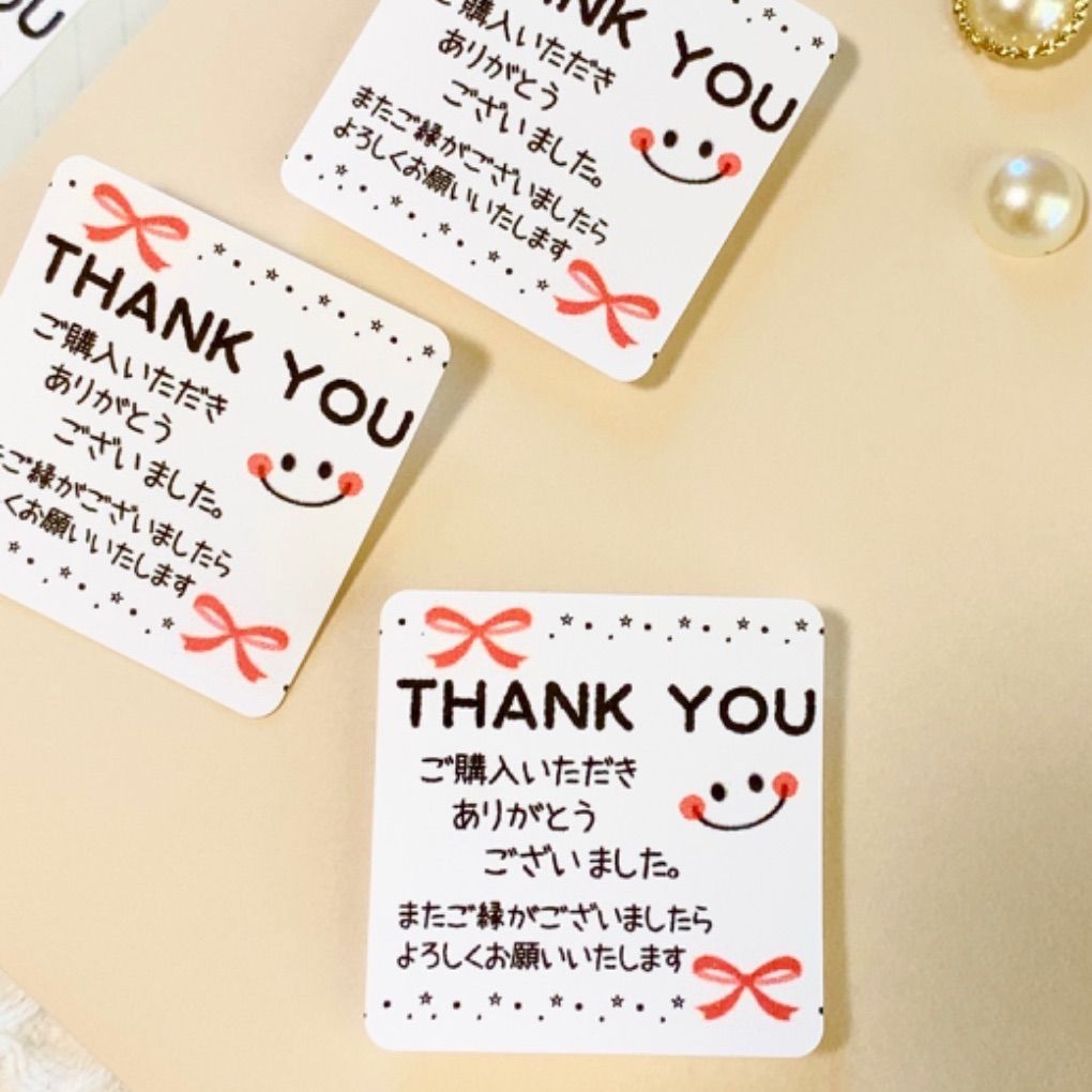 サンキューシール　ハンドメイド　サンキューカード　54枚 No.86 サンキューシール48枚 ハンドメイド ありがとうシール キラキラ