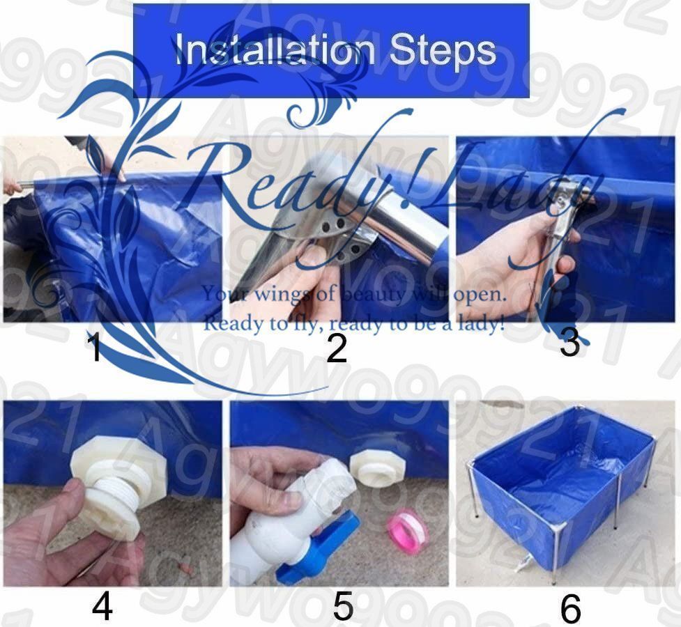 養殖水槽水槽大型厚みのあるナイフこすり布耐候性と耐酸化性屋外特別な養魚プール池 120x80x50cm