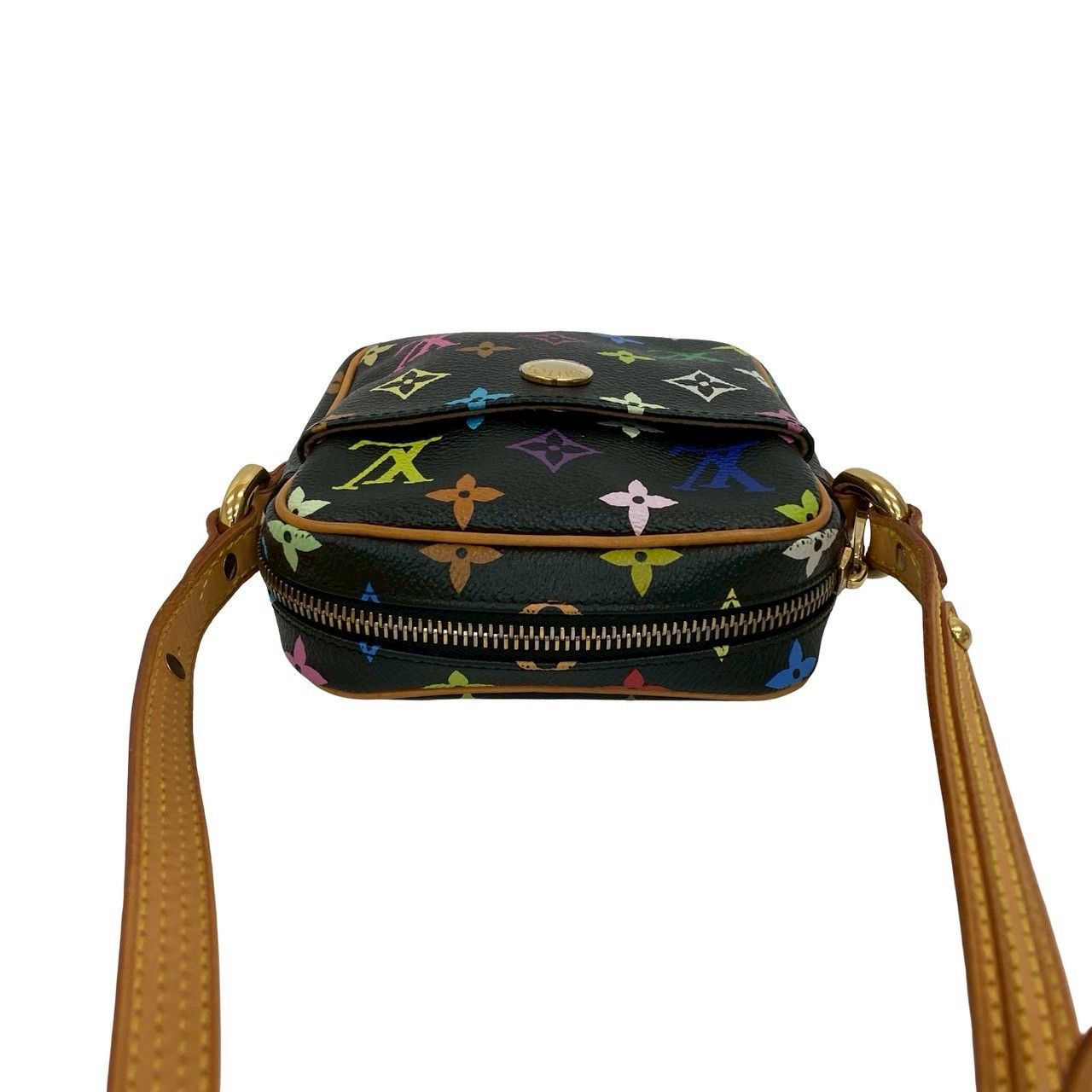 極 美品 ルイヴィトン モノグラム レザー ショルダーバッグ ポシェット 茶 極 美品 LOUIS VUITTON ルイヴィトン モノグラム マルチカラー