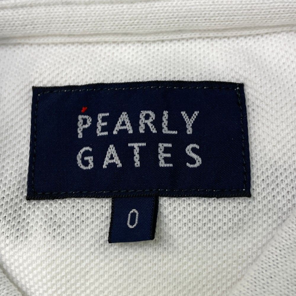 サイズ：0 PEARLY GATES パーリーゲイツ  半袖ポロシャツ  ホワイト系 [240101434949] ゴルフウェア レディース ストスト サイズ：0 PEARLY GATES パーリーゲイツ 半袖ポロシャツ