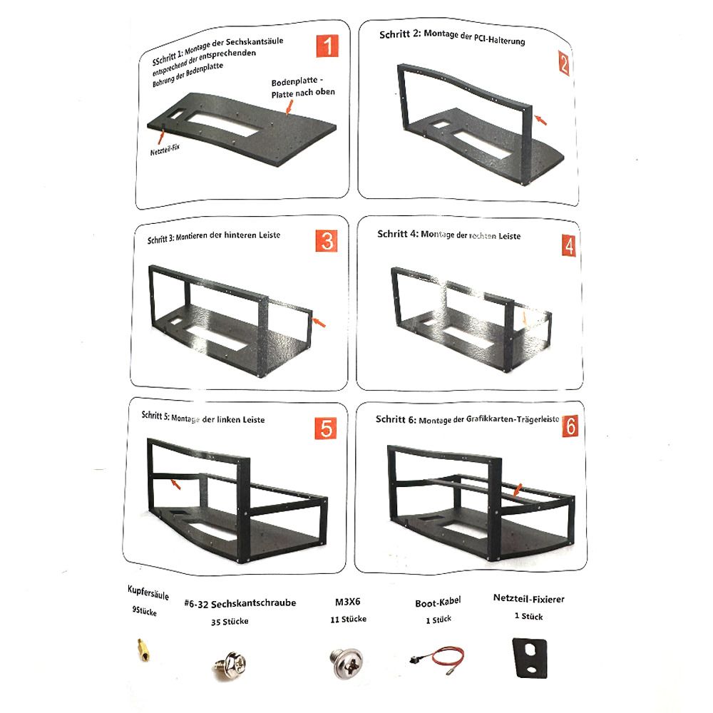 マイニング用リグ リグ オープン オンライン フレーム パーツ マザーボード ビットコイン グラフィックボード 自作 P_2