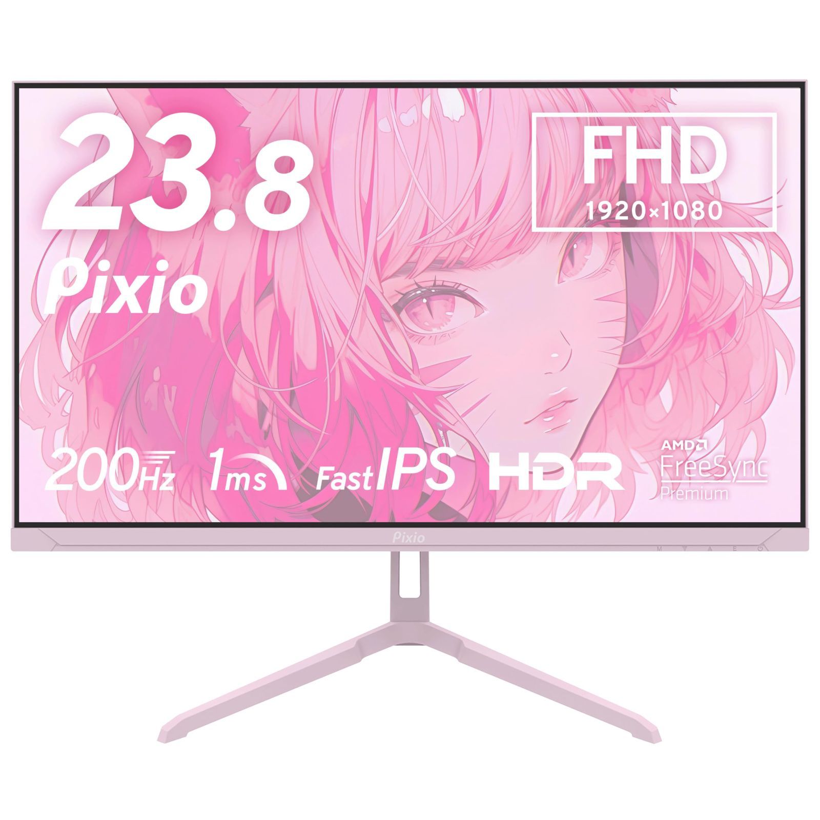 【在庫処分】IPS FHD 200Hz 23.8インチ ゲーミングモニター Pink Pastel Wave PX248 Pixio