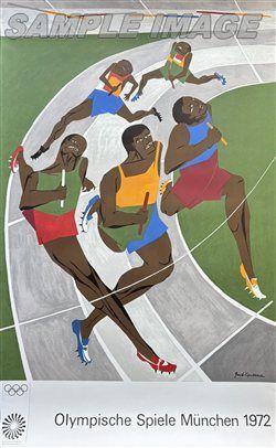 ジェイコブ ローレンス ポスター ミュンヘンオリンピックポスター Jacob Lawrence Open Edition 額縁無し Jacob Lawrence FA250040
