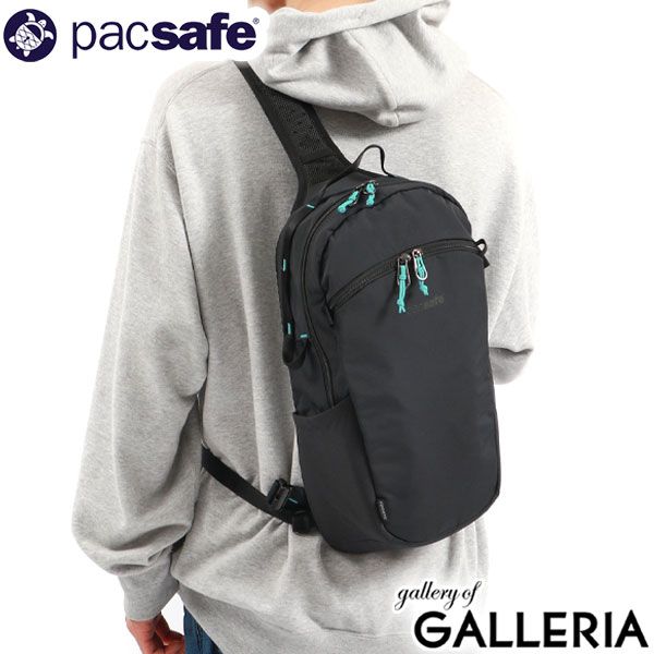 パックセーフ ボディバッグ pacsafe ECO スリング 12L 縦型 ワンショルダーバッグ 斜めがけ 大きめ サイクリング メンズ レディース ECONYLBLACK