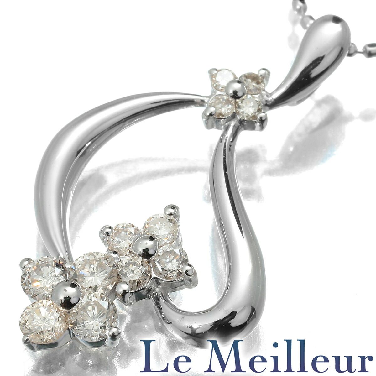 k18 0.3ct ダイヤモンドペンダント お花 トップ 日曜日限定 大特価