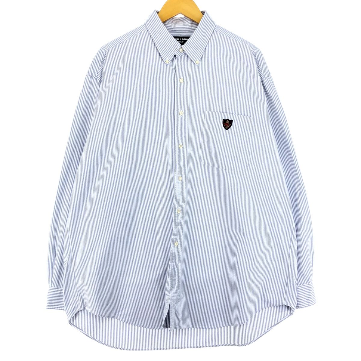 古着 ラルフローレン Ralph Lauren POLO GOLF ポロゴルフ 長袖 ボタンダウンチェックシャツ メンズXL/eaa431953