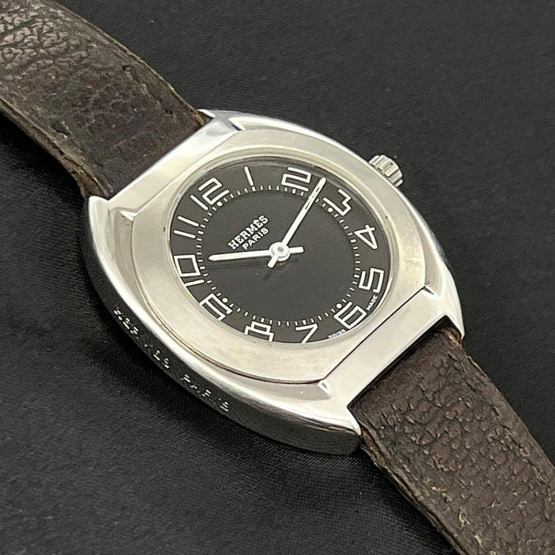 HERMESエルメスエスパス デジタル腕時計 レディス用　ブラック HERMESエルメスエスパス デジタル腕時計 レディス用ブラック