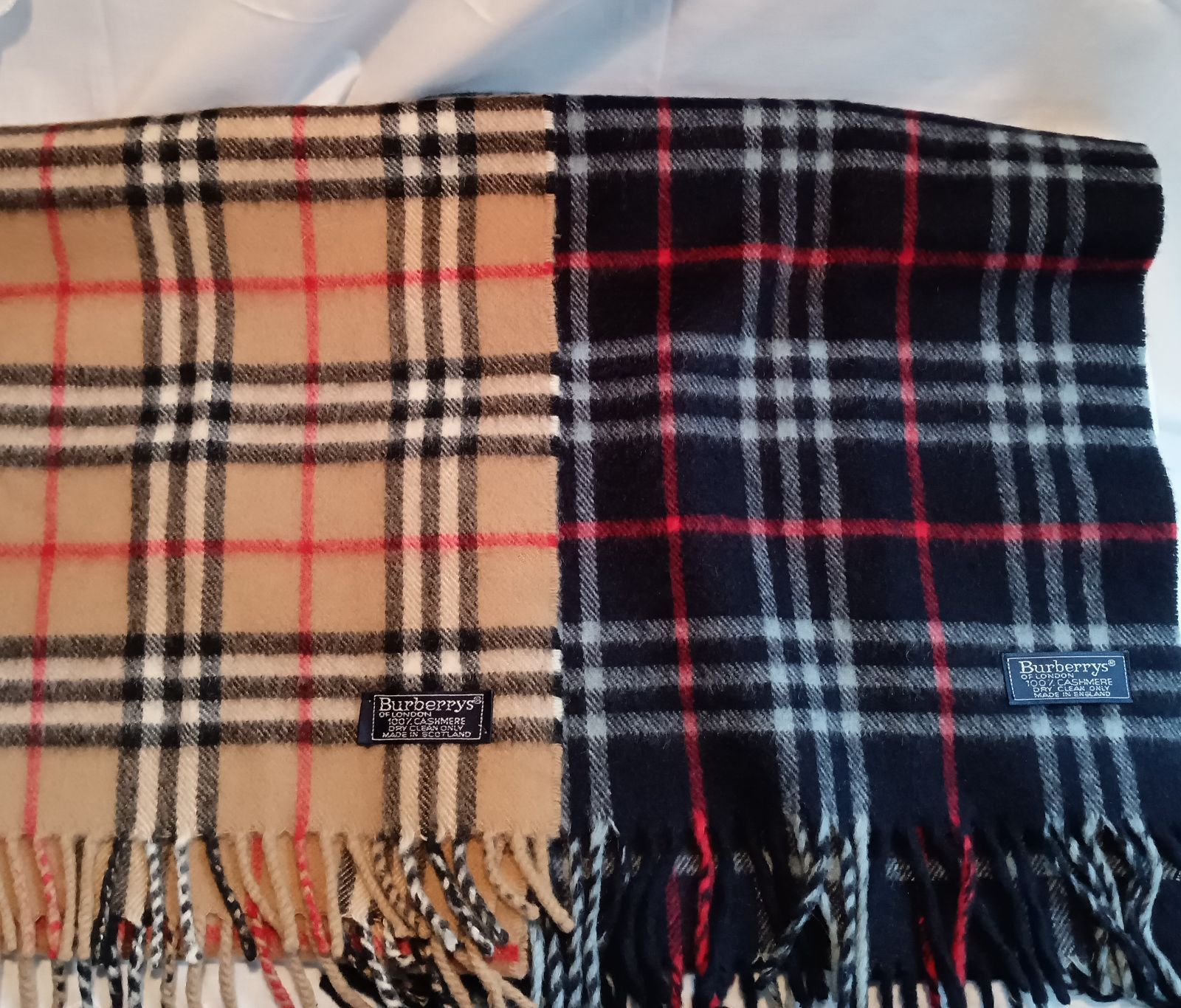 と Burberrys チェック柄 ウールマフラー 2個セット