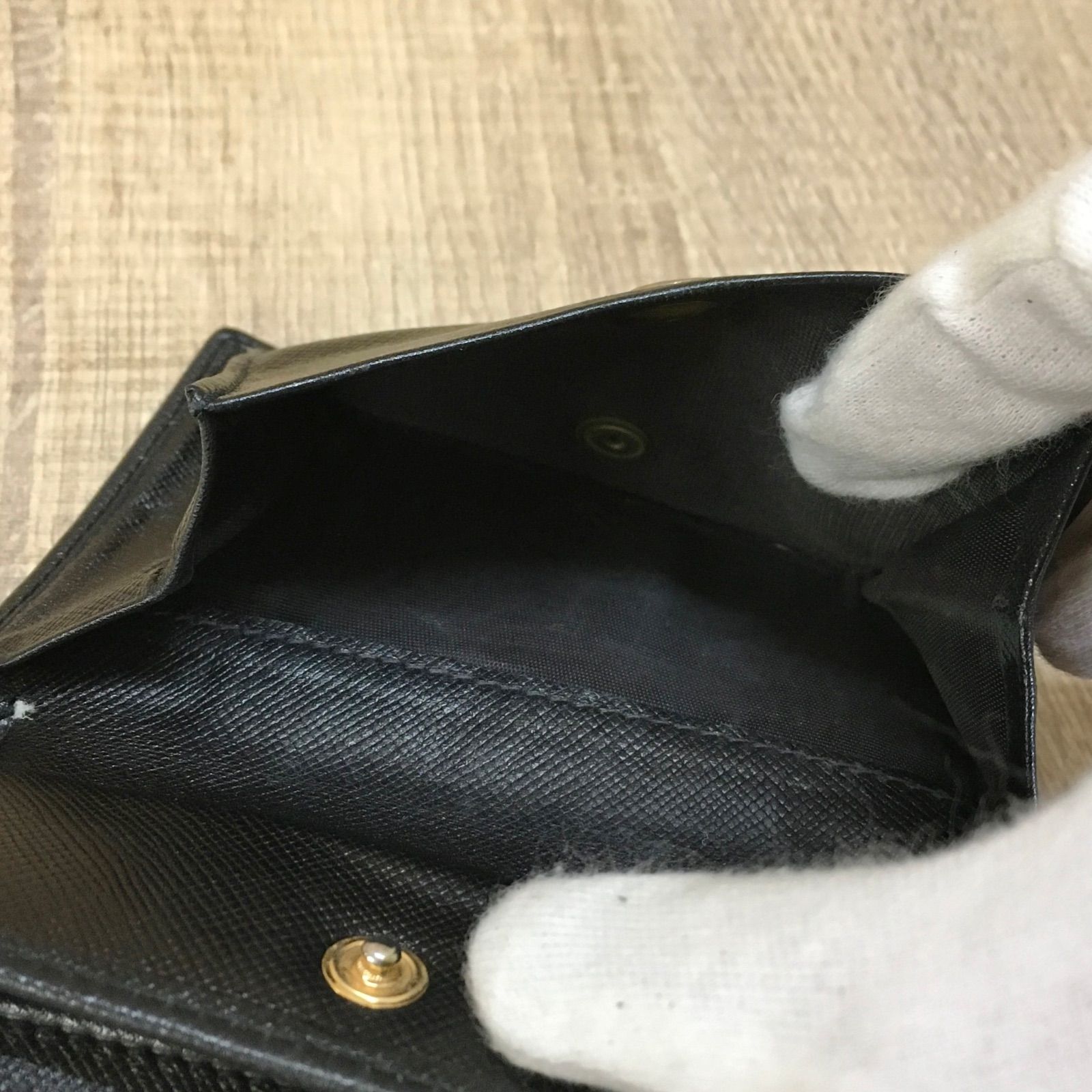 KS SHOP 様専用 PRADA プラダ 三つ折り財布 三角プレート
