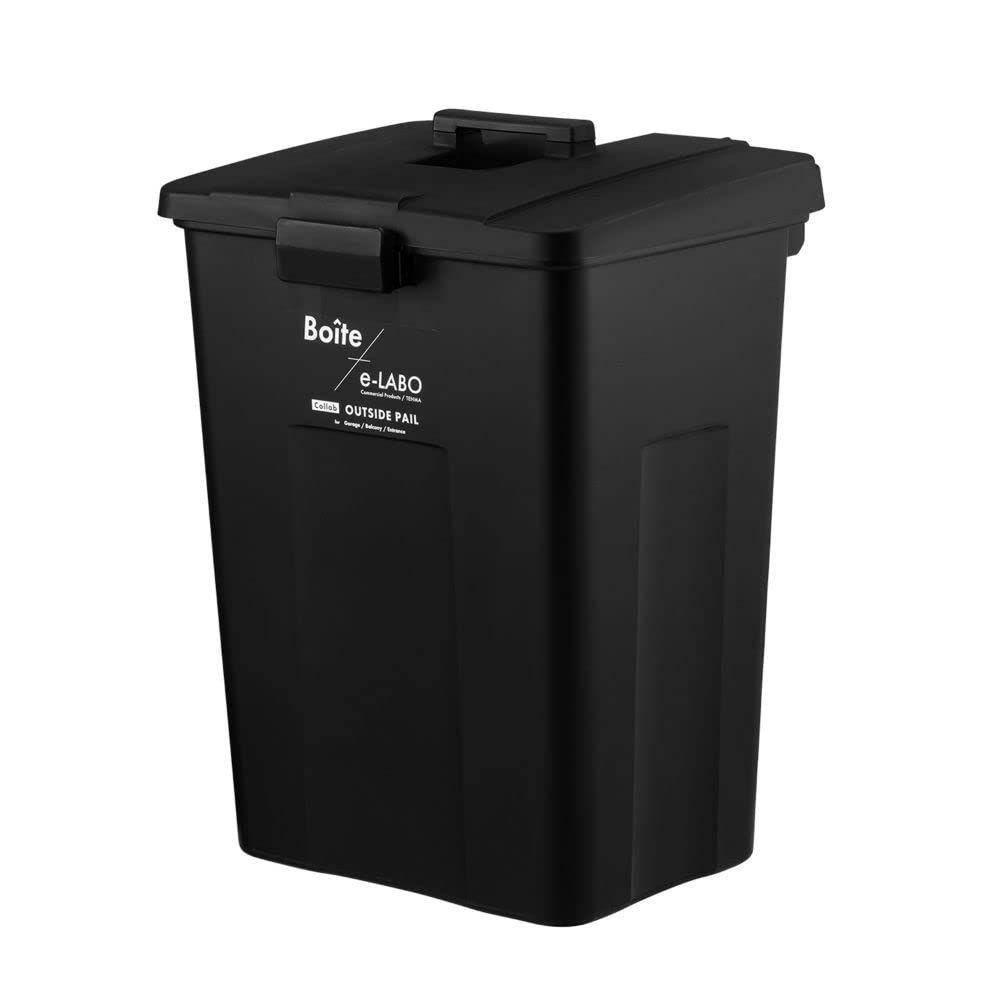 【特価商品】タッチオープンペール 70L e-LABO Boite ブラック 天馬(Tenma)
