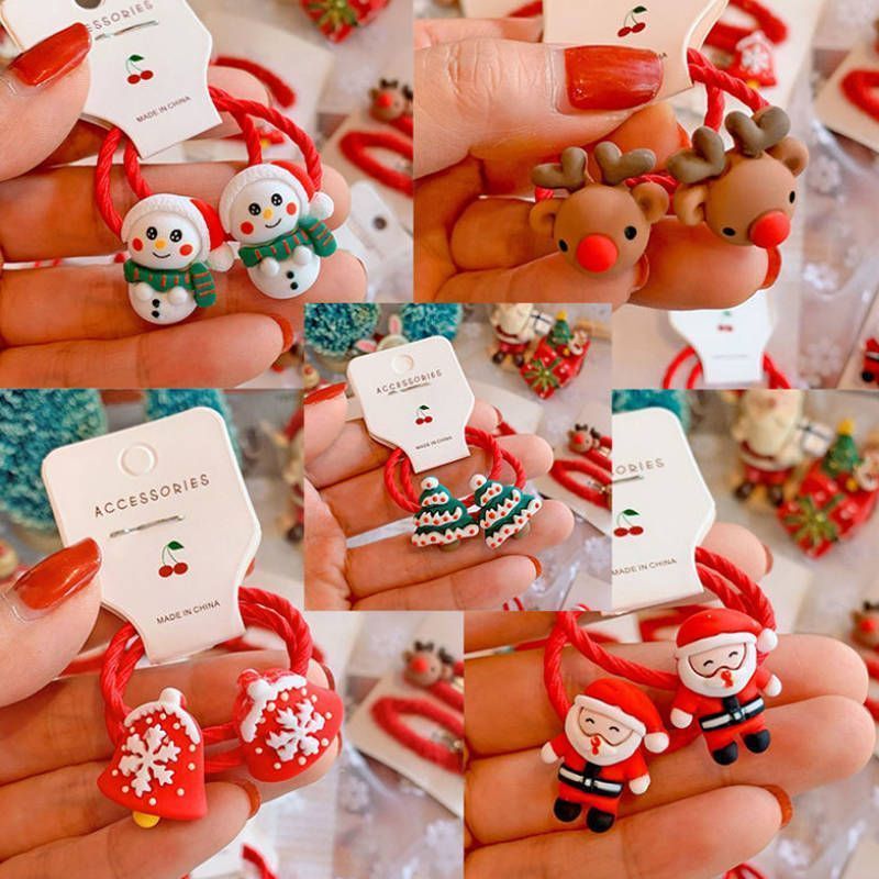 ベビーヘアクリップ ヘアゴム  クリスマスセット クリスマスヘアアクセサリー ベビーヘアクリップ ヘアゴム クリスマスセット クリスマスヘア