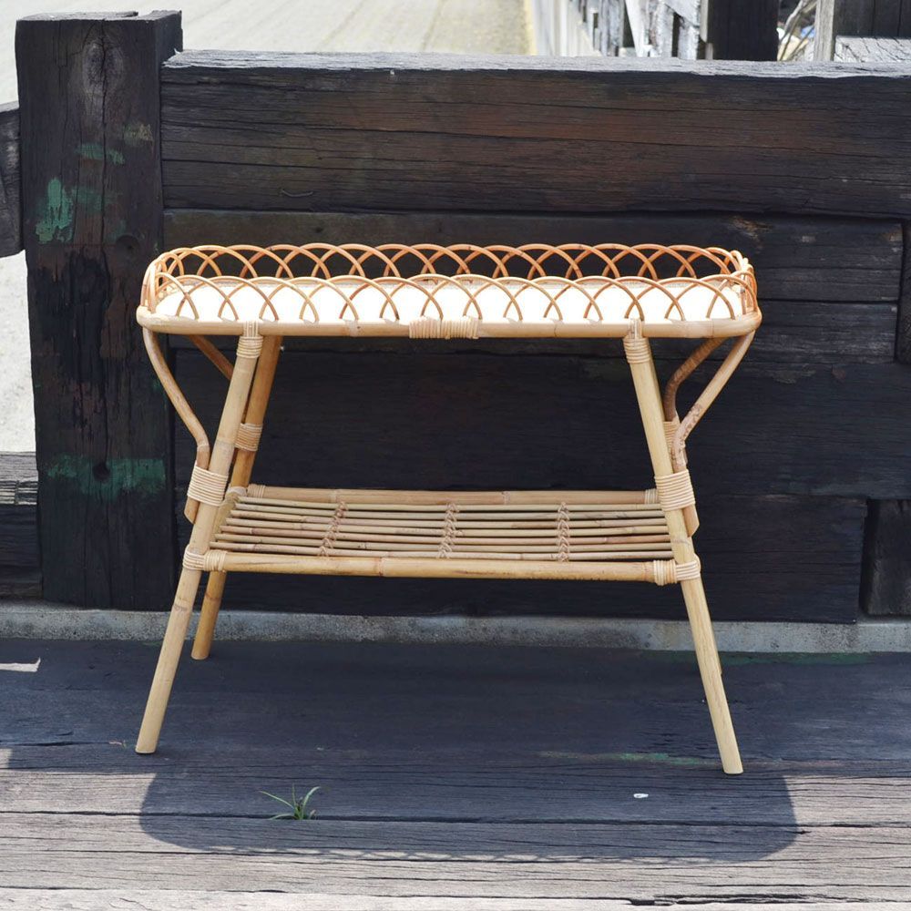 机・テーブル ラタン家具 ユグラ コンソールテーブル ヴィンテージデザイン