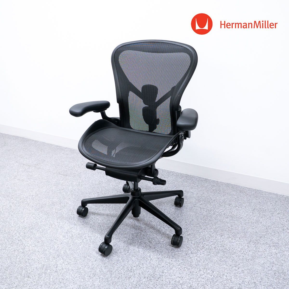 ハーマンミラー キャスターなしアーロンチェア展示品】Herman Miller 