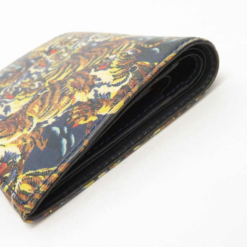 ケンゾー KENZO タイガー レザー 二つ折り ウォレット 財布