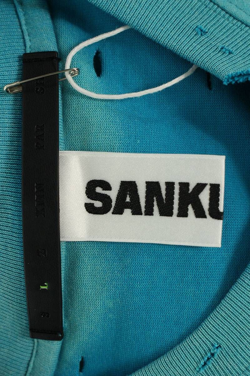 サンクアンズ SKZU22AW0TS0301 フェード・ダメージ加工プリントTシャツ  