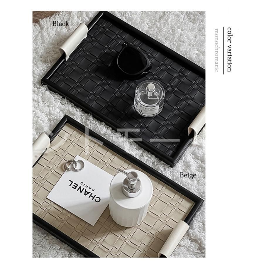 新しい未使用 トレー お盆 革製 レザー PUレザー 小物入れ