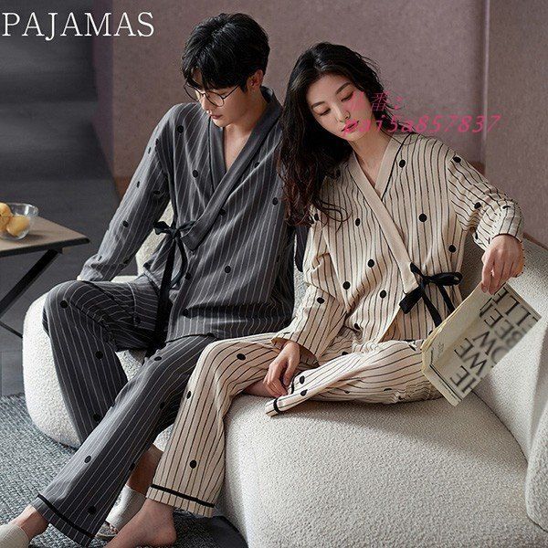 ペアパジャマ 冬春秋 ルームウェア メンズ パジャマ カップル お揃い 寝間着 ゆったり 寝巻き シンプル 部屋着 韓国風 ギフト pai5a857837