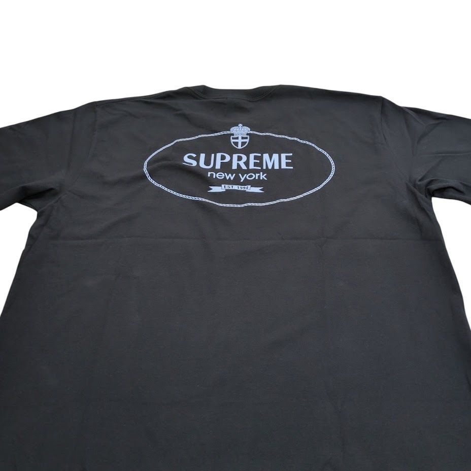 美品 24AW SUPREME Supreme シュプリーム Crest Tee ブラック サイズ L