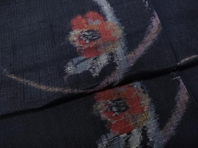 送料無料も!  平和屋着物 上質な紬 芝草椿文 正絹 CAAZ2616ut 成功した