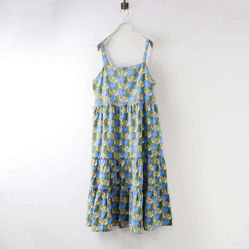 ♥ 2025AW ジェーンマープル Jane marple リバティ Tudor fields strap dress ストラップドレス M|ブルー ワンピース 2400014596434