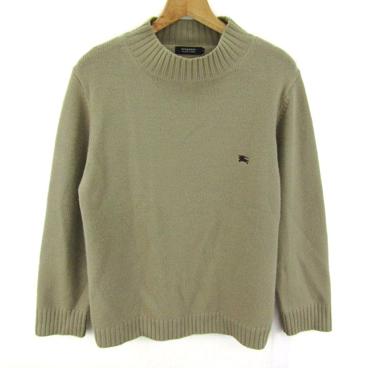 バーバリーブラックレーベル セーター トップス 長袖 クルーネック ニット メンズ 3サイズ ベージュ BURBERRY BLACK LABEL バーバリーブラックレーベル セーター トップス 長袖 クルー