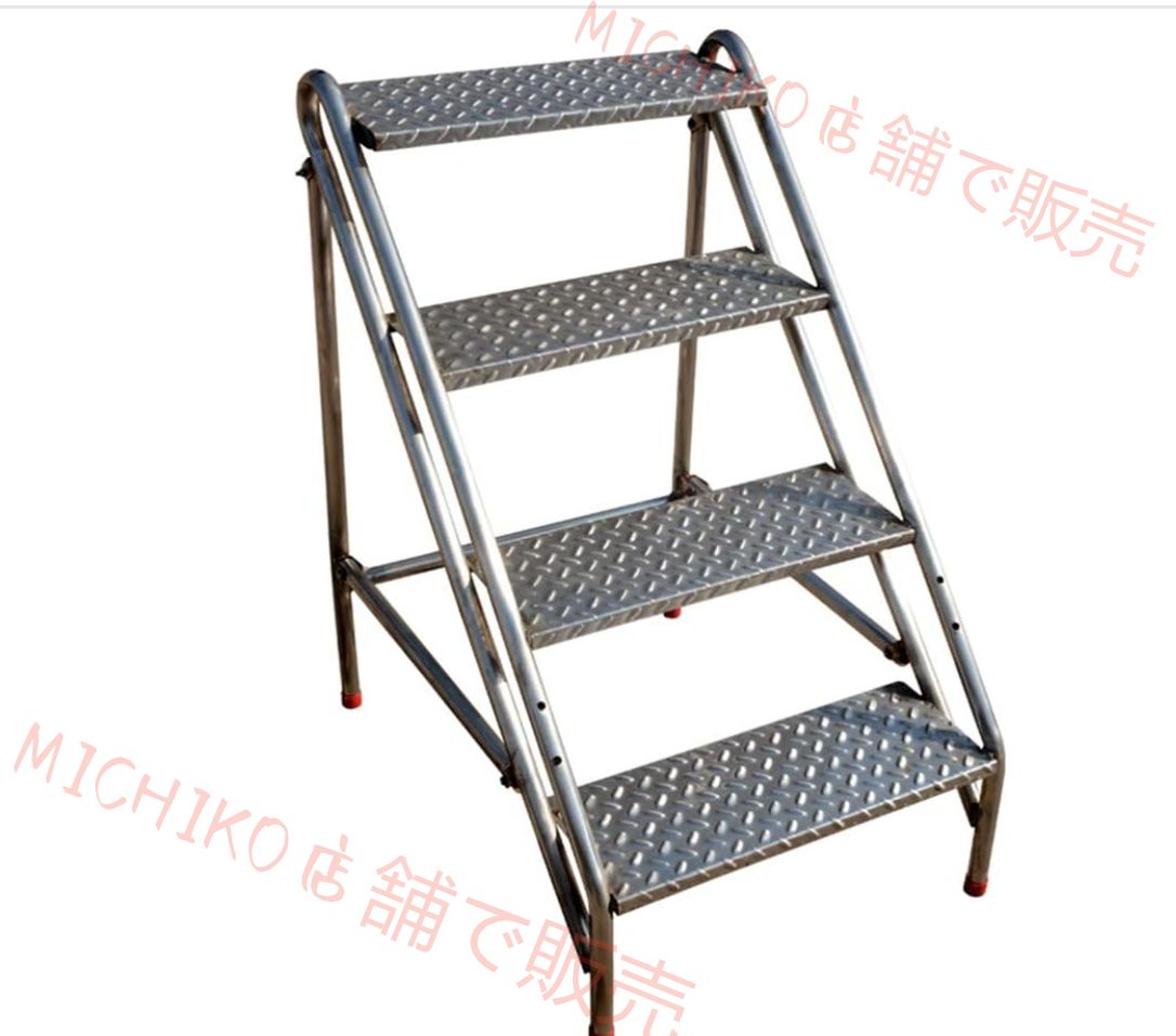 産業用折りたたみ式ステンレス鋼踏み台 家庭用階段 ステンレススチール踏台 2 3 4段はしご 滑り止め ポータブル 大人 子供兼用 耐荷重150kg HRDEVELOPMENT_JP
