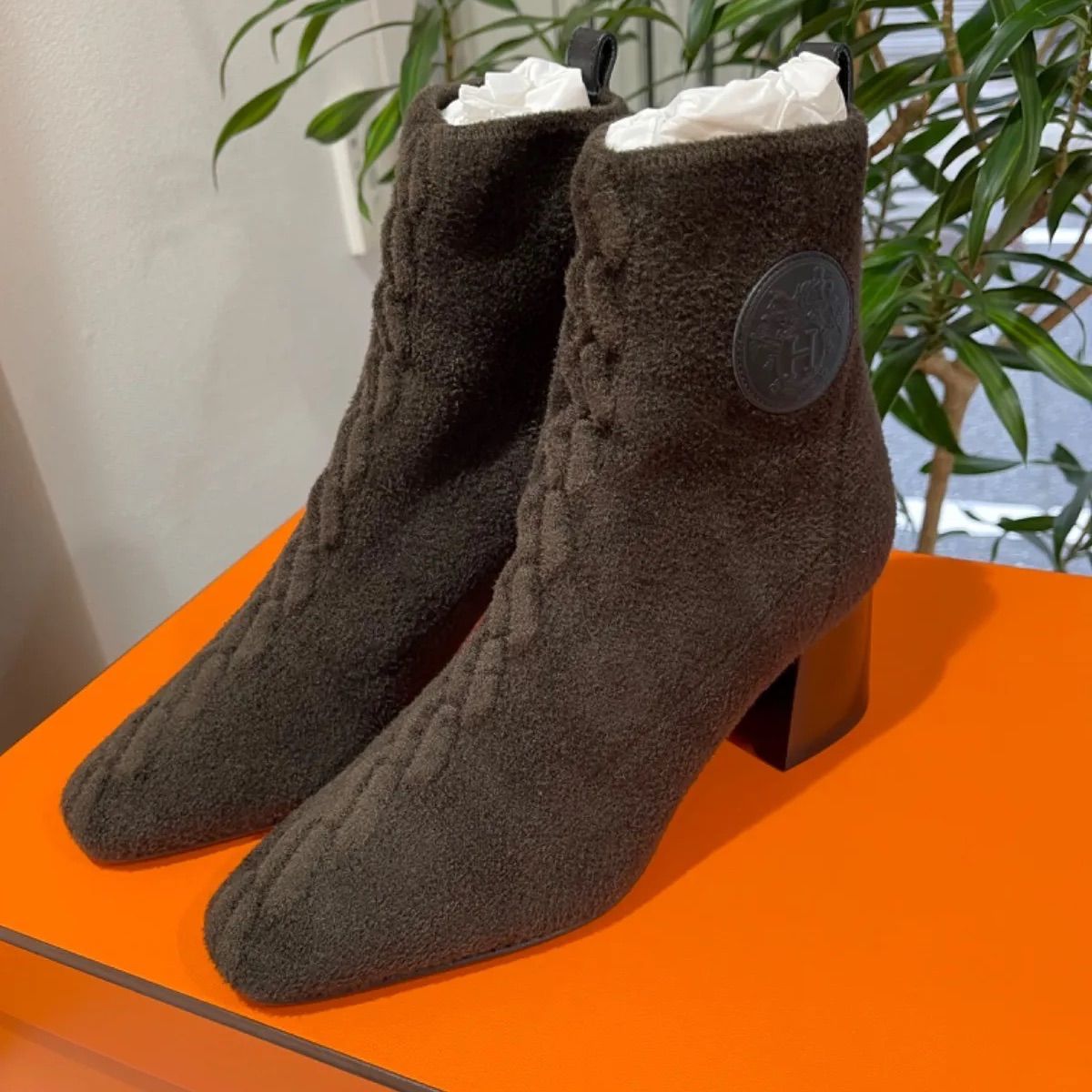 HERMES エルメス ショートブーツ ヴォルヴェール 60 シェニール
