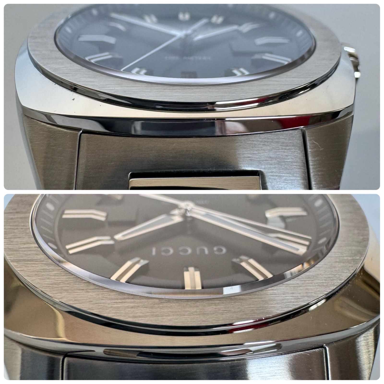 セール特価グッチ GG2570 新品 腕時計 シルバー YA142201 ブラック 未使用品 並行輸入品 男性用