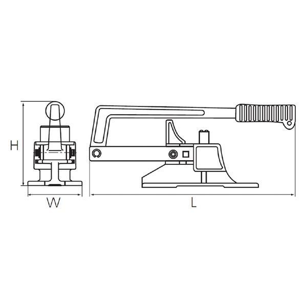 フレキツバ出し工具 3山成形
