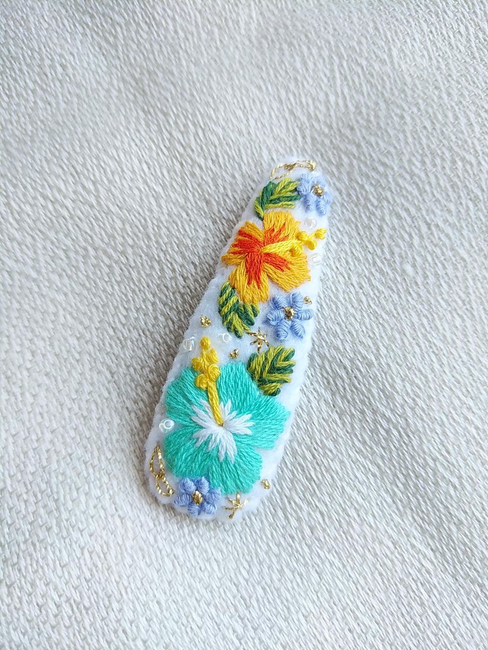 ブルーハイビスカス☆6センチパッチンピン ブルーハイビスカス☆6センチパッチンピン - メルカリ