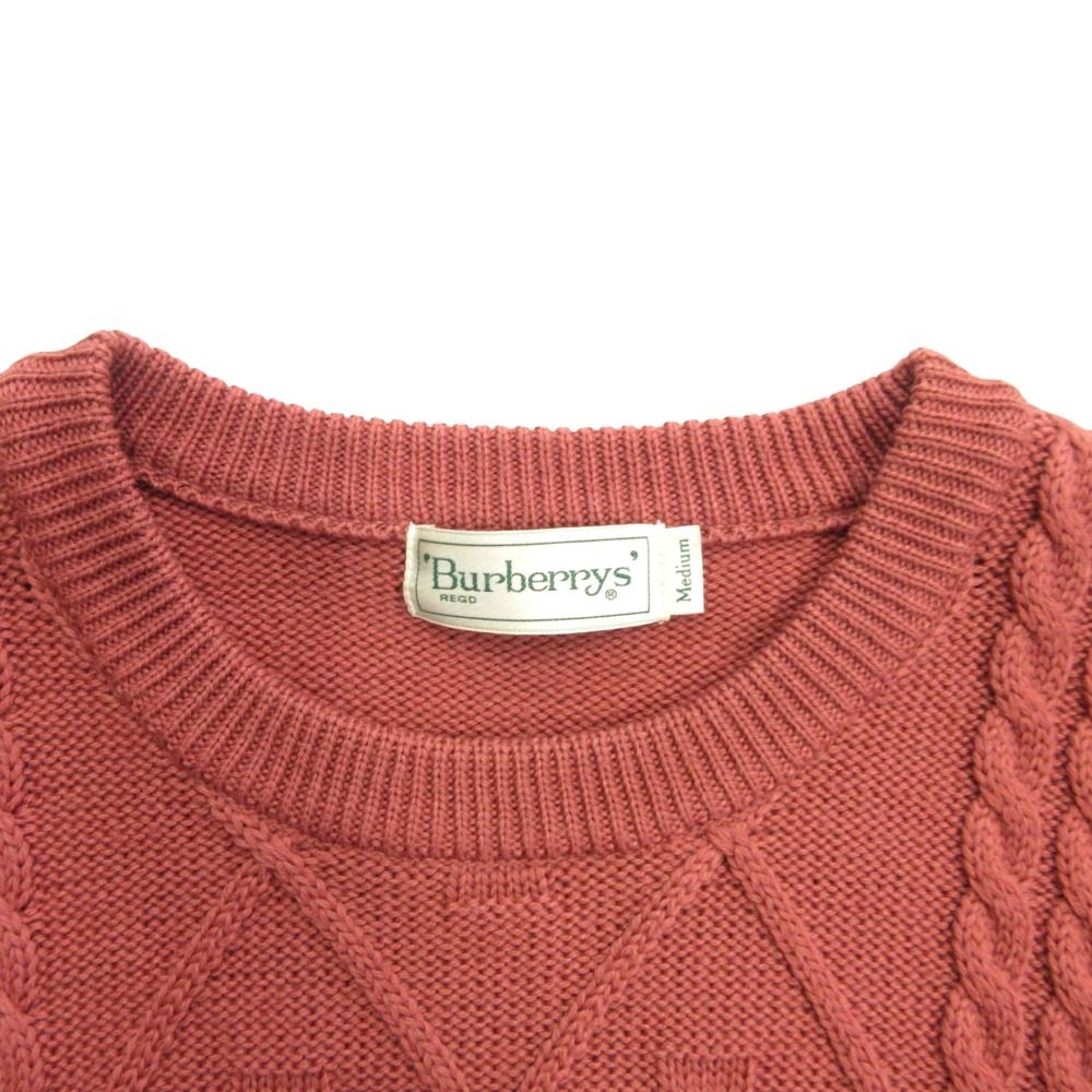 Burberrys バーバリーズ 90's ジャガード ロゴ ケーブル ニット