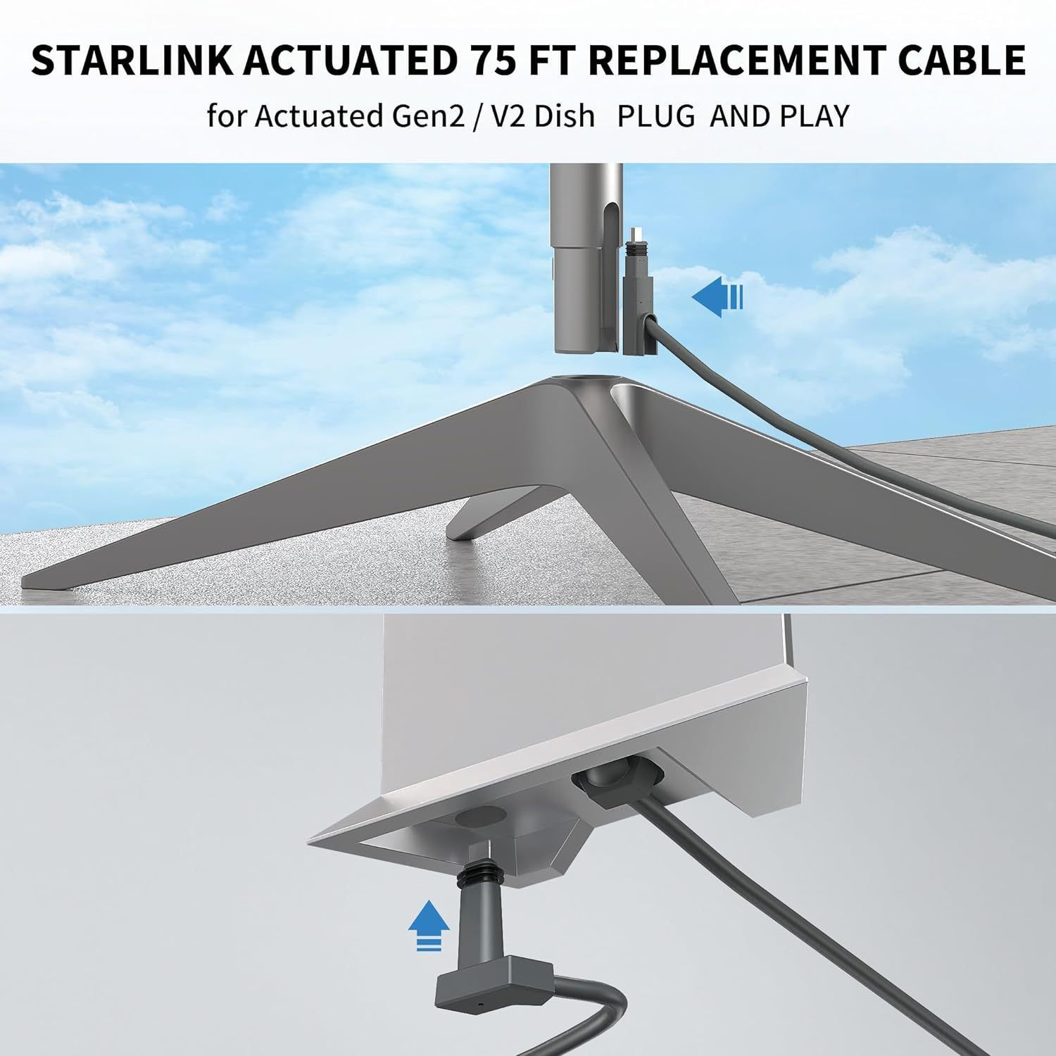 ケーブル延長 Starlink