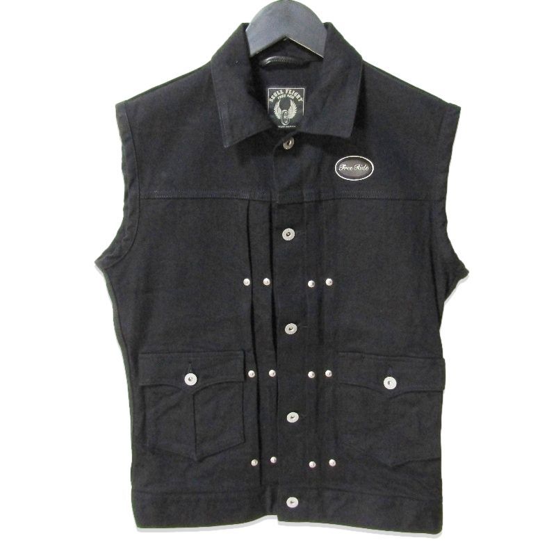 SKULL FLIGHT スカルフライト ワークベスト ストレッチ Stretch Vest Type6 ブラック 黒 38 27111571