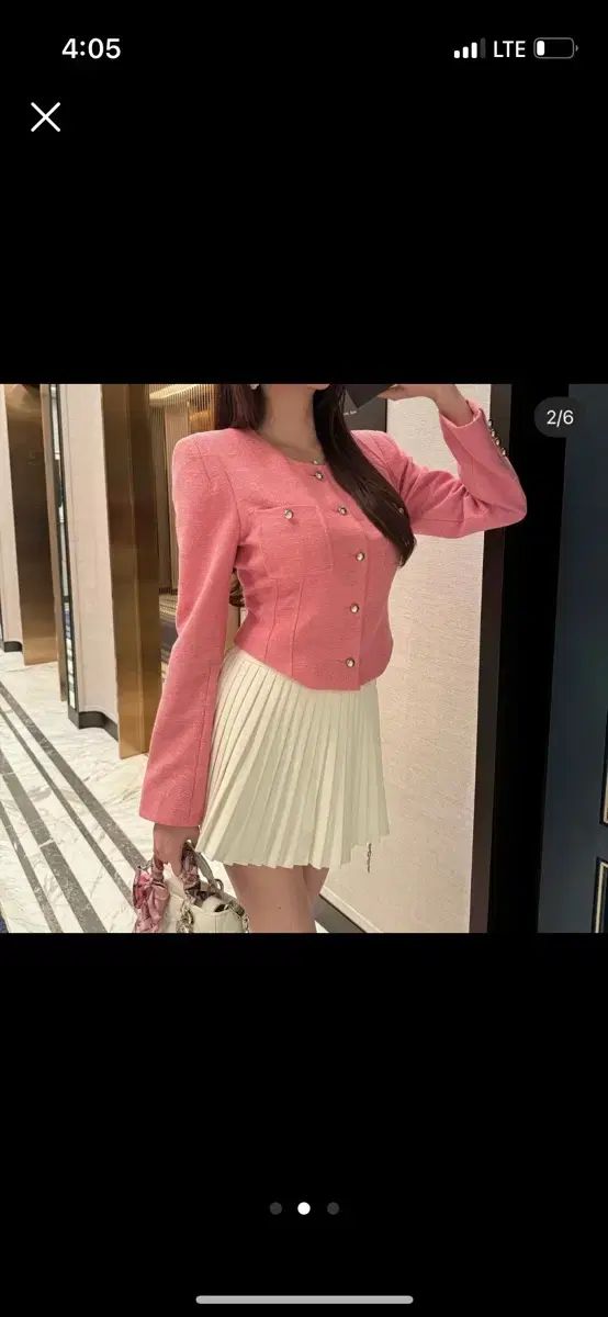 ROSSUM J ピンク ツイード ジャケット