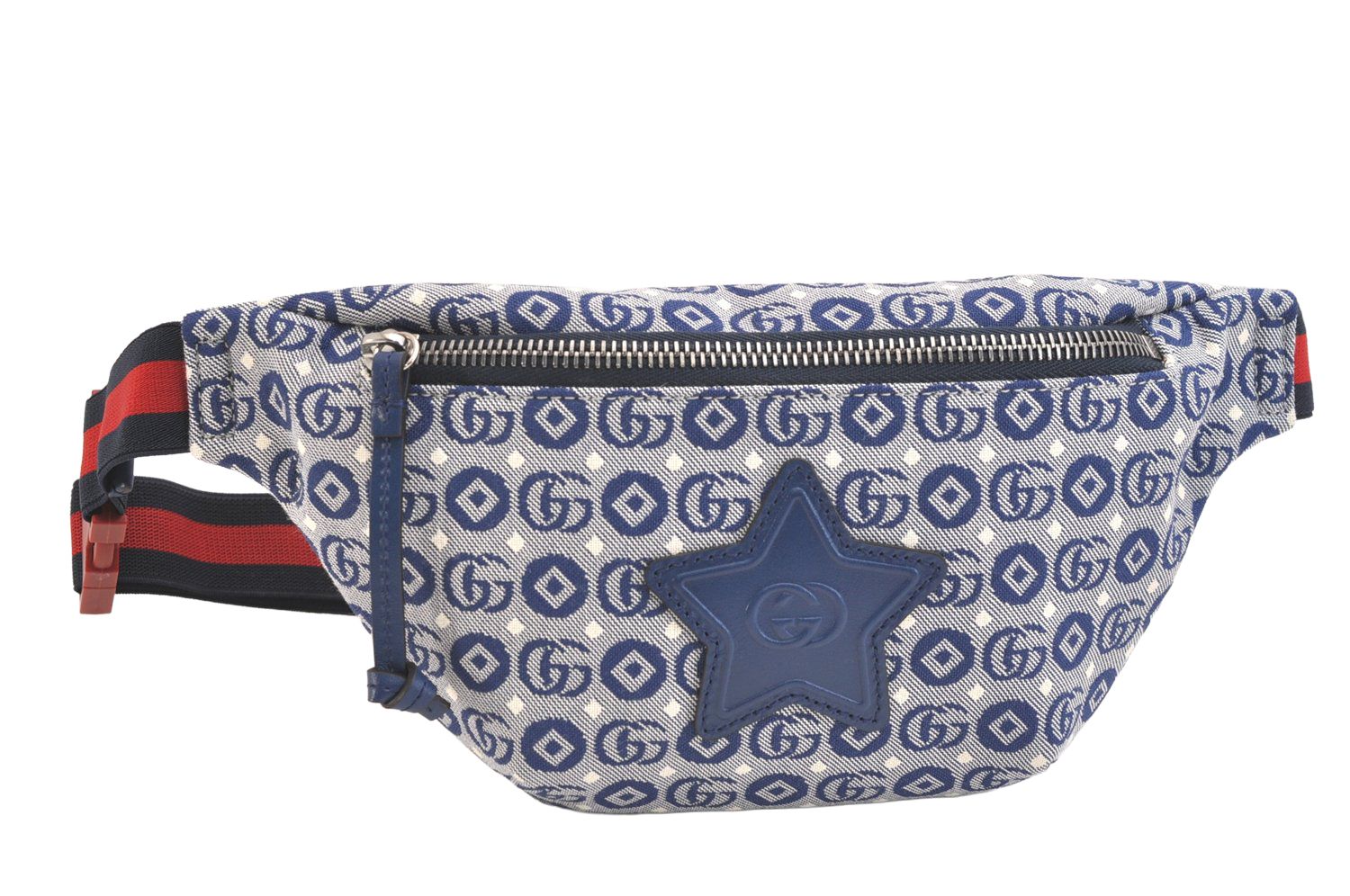 GUCCI グッチ チルドレンズ シェリーライン ウエストバッグ GGキャンバス レザー 502095 ネイビー 2493N