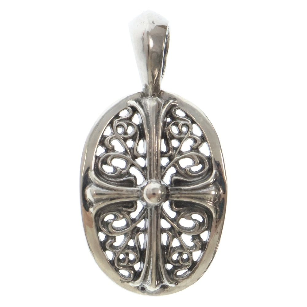 CHROME HEARTS (クロムハーツ) TINY CLSC OVAL タイニークラシックオーバル シルバーネックレストップ シルバー