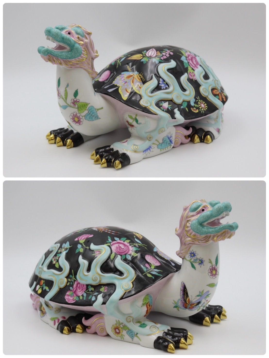 ヘレンド　ドラゴンタートル　龍亀　SP225VT 世界150体限定　陶器置物 希少 ヘレンド HEREND ドラゴンタートル 龍亀 SP225VT 世界150体