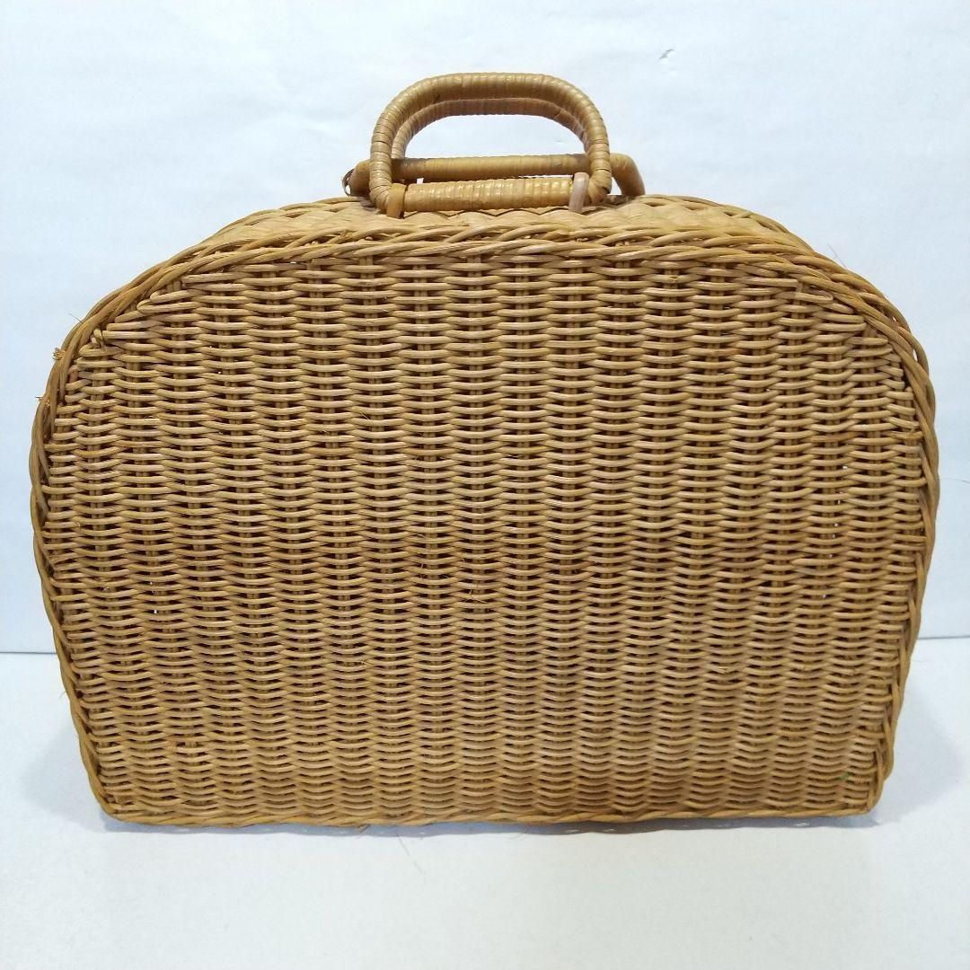 ビンテージ ラタン ピクニックバスケット かご 籠 レトロ 収納